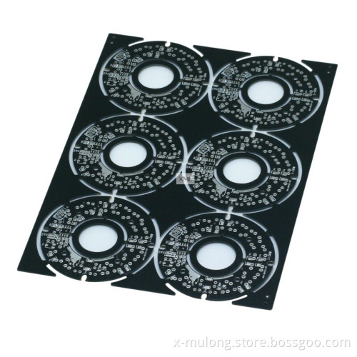 2L Lead Free HASL PCB/Black Solder Mask PCB/Circular PCB/Perforated PCB